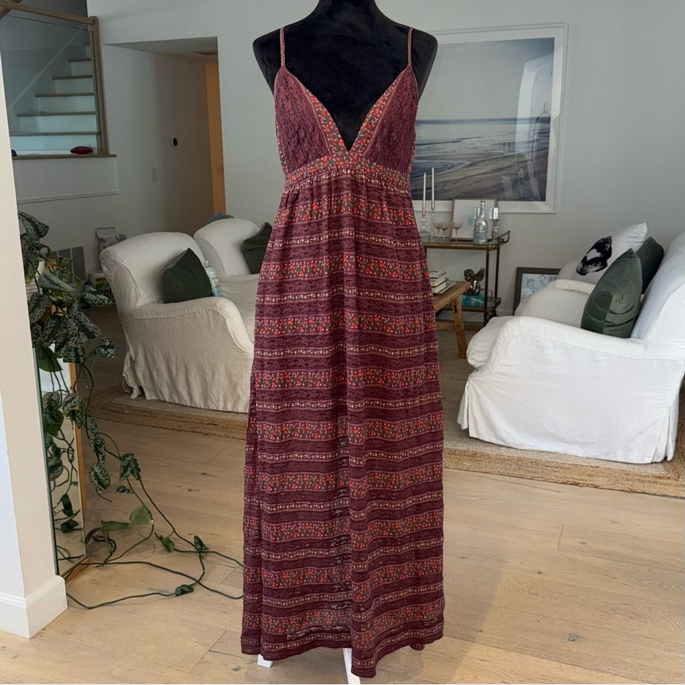 Free People Lotus Boho Floral Lace Maxi Dress - Fig
Combo